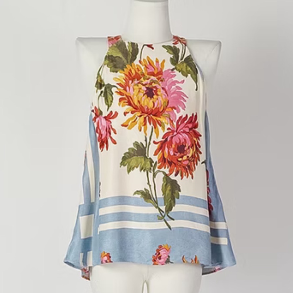 ZARA FLOWY FLORAL PRINT TOP